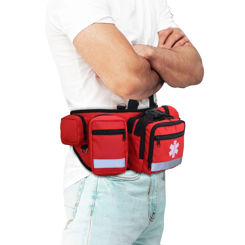 First Aid Medical Bag Outdoor Emergency Rescue Large Sorted Storage Bag Multi-pocket Waist Bag Camping Survival Trauma Backpack