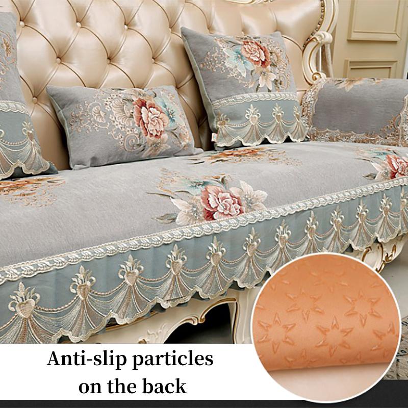 Four Seasons Universal Sofa Cushion European Luxury Jacquard Fabric Slipcover Home Living Room Decoration Anti-slip Sofa Cover