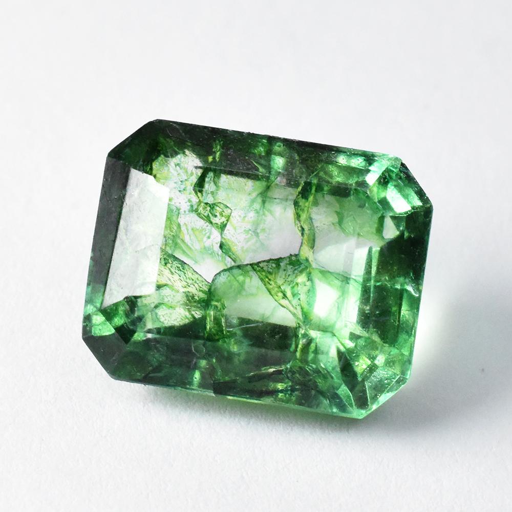 Natural Green Emerald Loose Gemstone Zambian 8.90 Ct Emerald Cut for Jewelry Making and Crafts
