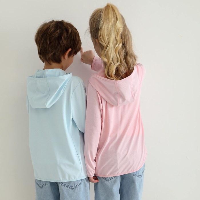 [Kayiyas] Kids Sun Protection Hoodie (Cobalt Blue, 160)