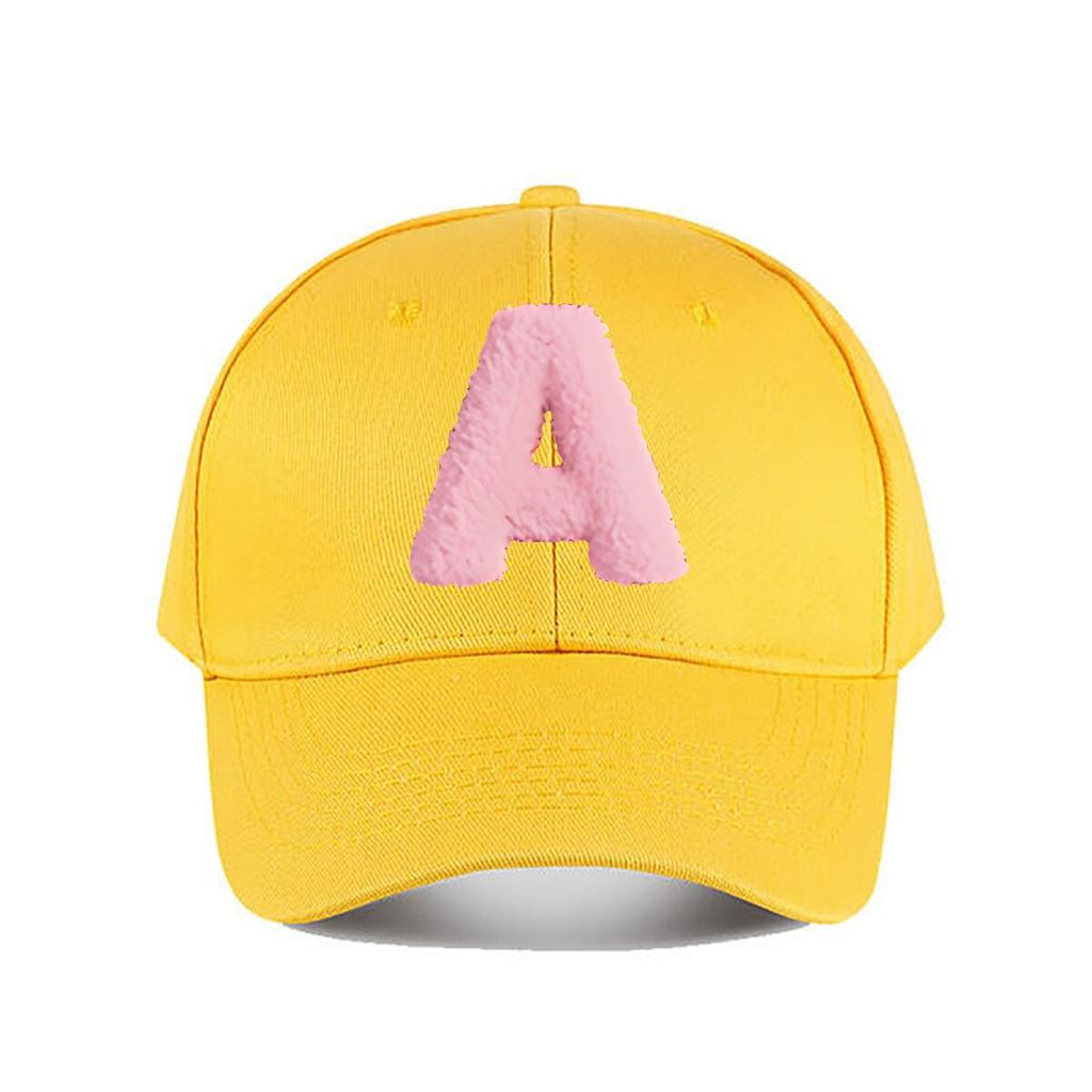 Pink Plush Letter A Home Decor Baseball Cap Fashion Unisex Sunhat Womens Outdoor Sports Snapback Cap