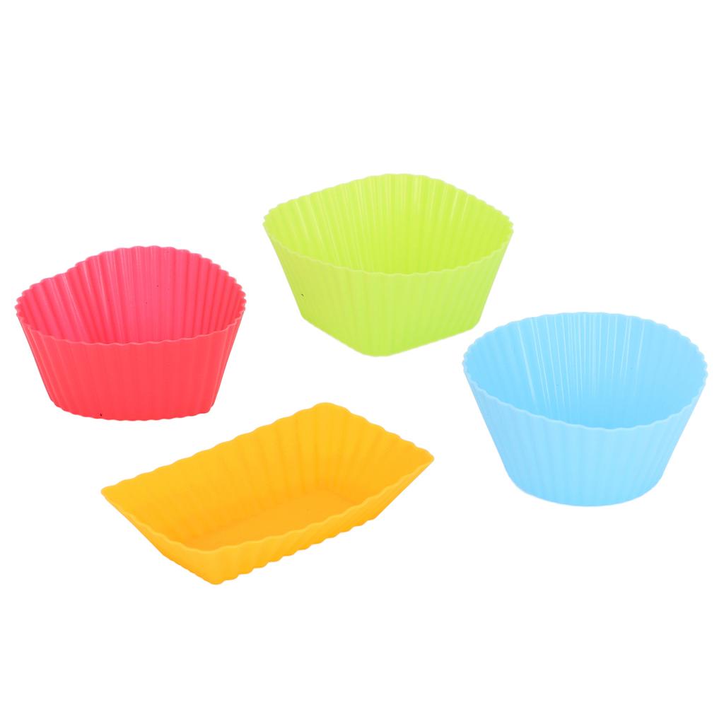 40 Pack Silicone  Baking Cups Non Sticky Reusable  Box Accessories Silicone Muffin Cupcake