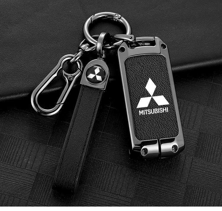 Mitsubishi Outlander, ASX, Pajero Key Case: Durable Metal Shell with Secure Buckle.