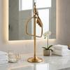 Freestanding Towel Holder PeacockThemed Tabletop Stand Brass