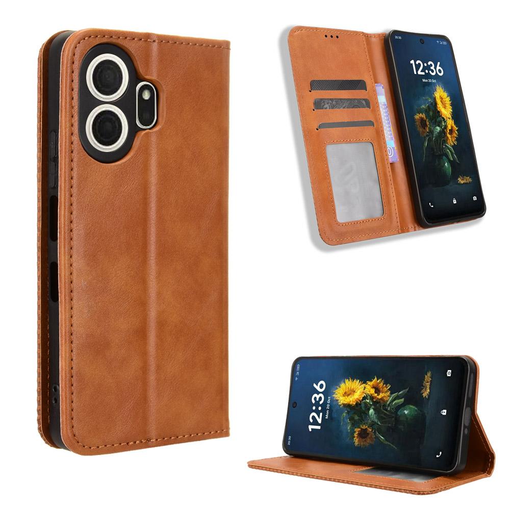 Flip Cover compatible for TCL NxtPaper 70 Pro PU Leather Phone Case Full-Body Protection with [RFID Blocking]