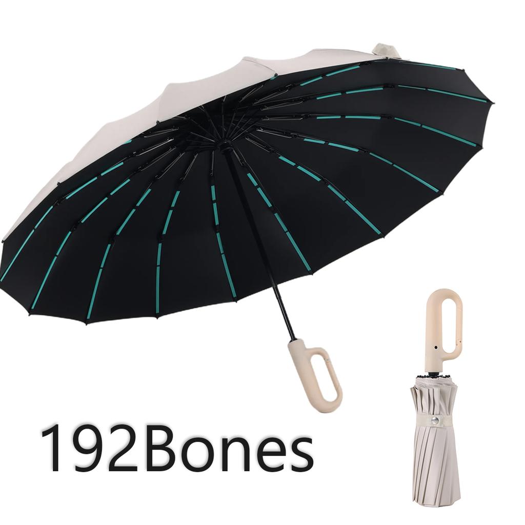 Folding Strong Windproof Automatic Umbrella 192 Keel Buckle Umbrella Sunshade Men'S Umbrella Rain Large Parasol For Women