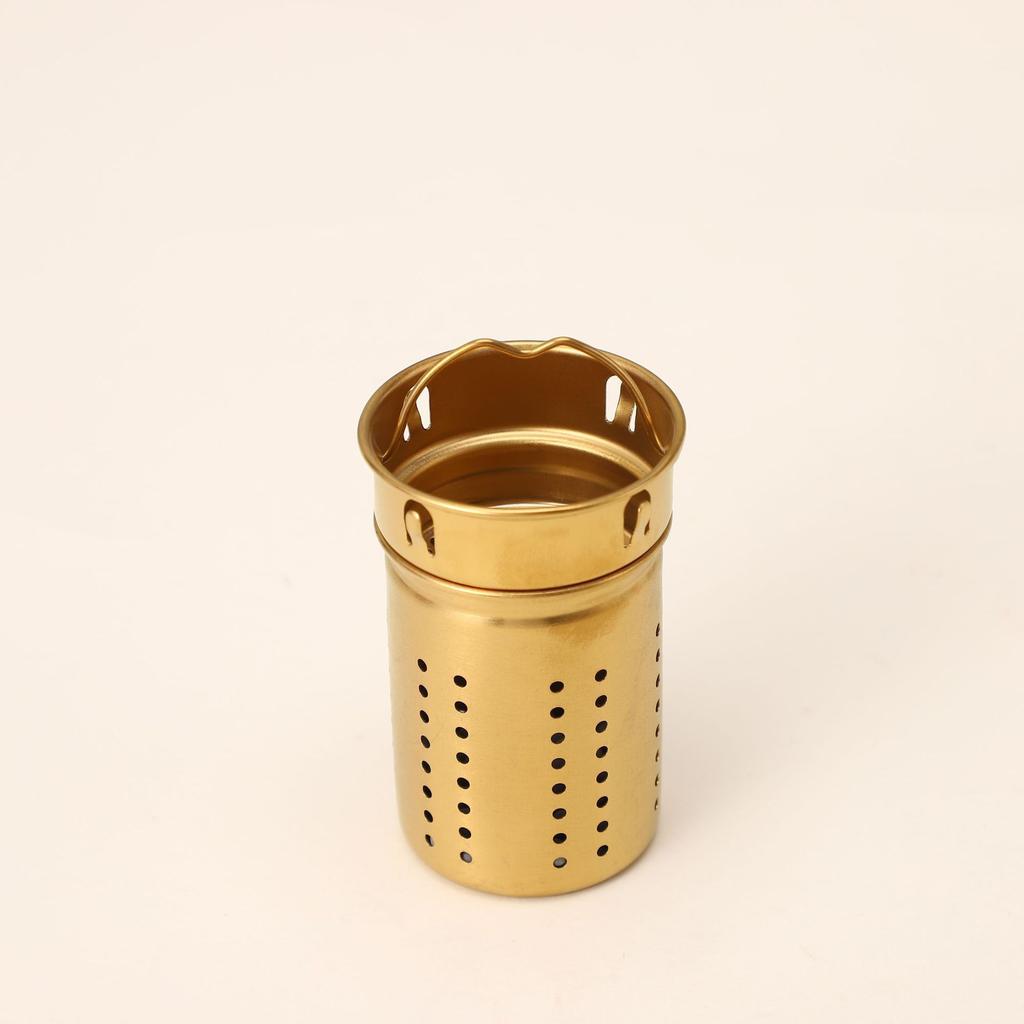 Light luxury hammer pattern titanium covered thermos cup fashionable tea separation ice crystal health tea cup high-end business gift titanium cup