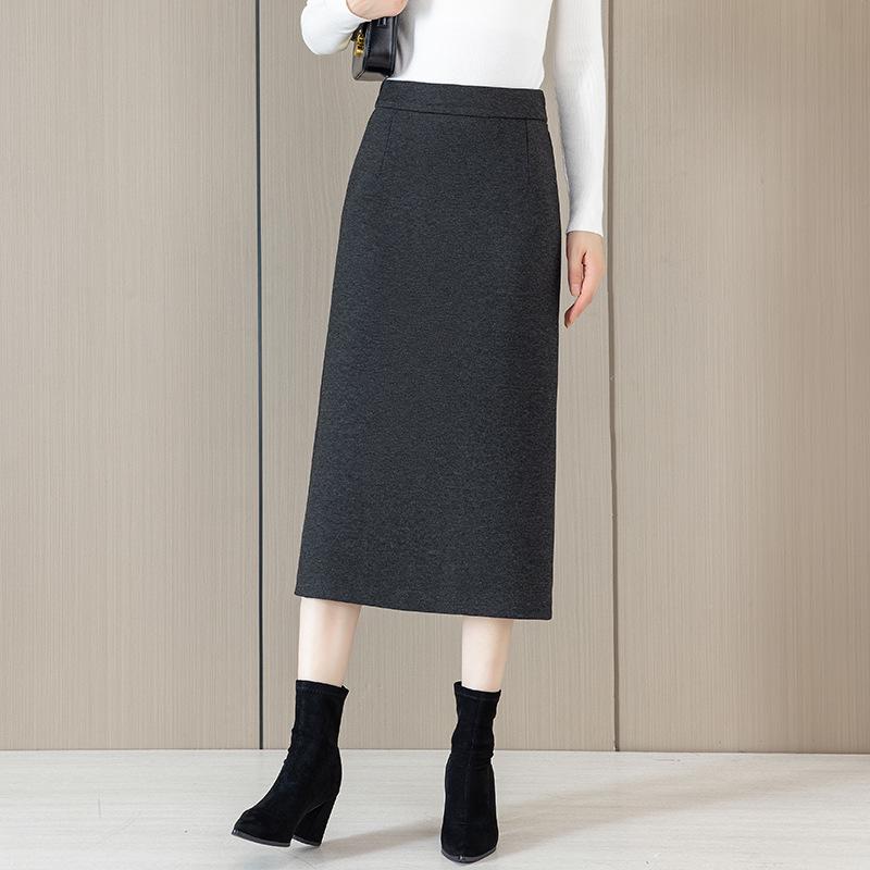 Women's High Waist Loose Midi A-line Skirt - Fashionable & Slimming, 2025 Autumn/Winter Collection
