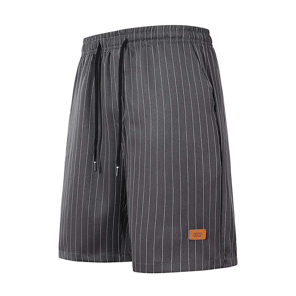 Men's Lace-up Breathable Quick Striped Dry Sweatpants Men's Cargo Shorts Casual Pants