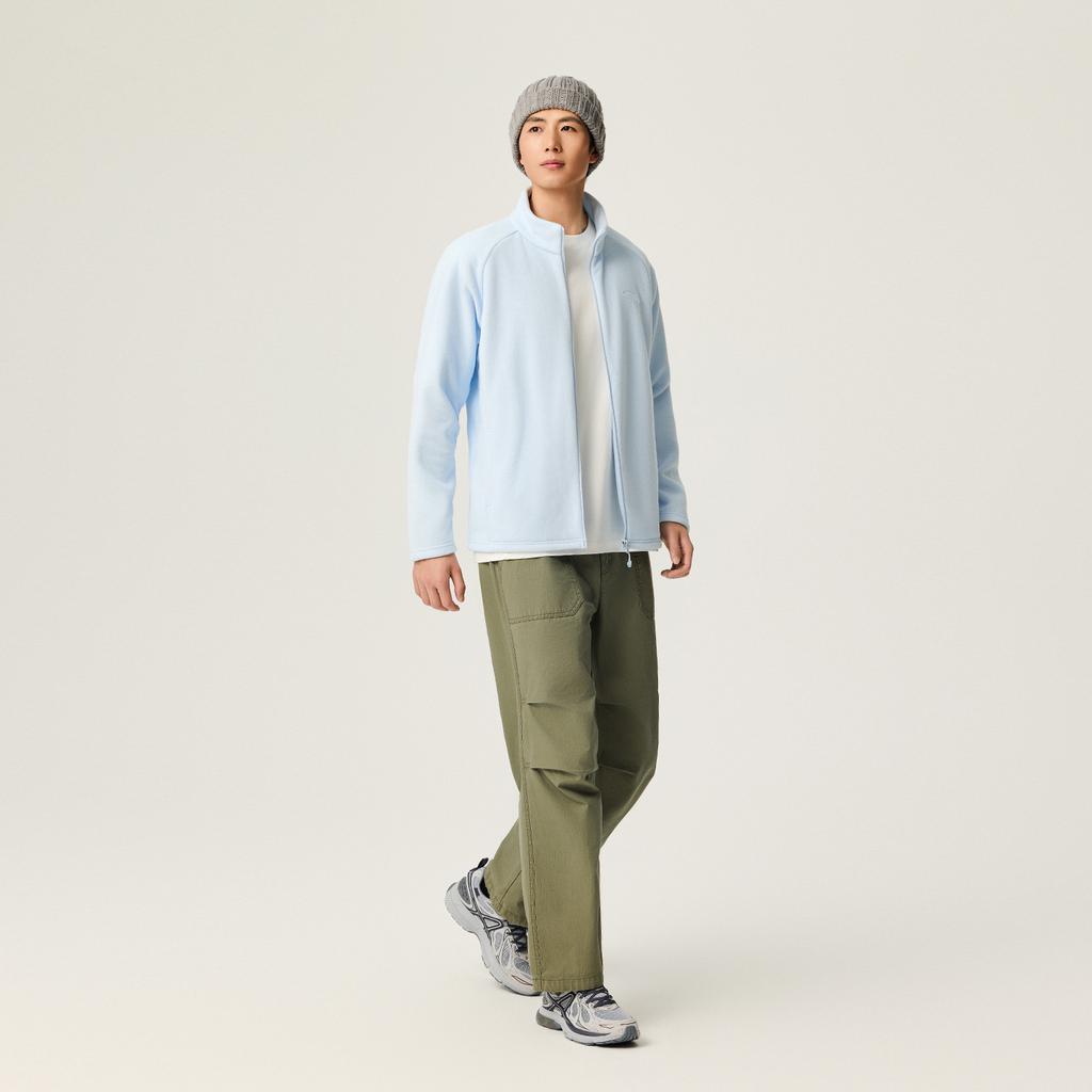Anta Fire Shell Fleece Stand Collar Jacket Fashion Casual Warm Fleece Lock Temperature Liner Unisex Jacket Ice-Blue 972616702-6