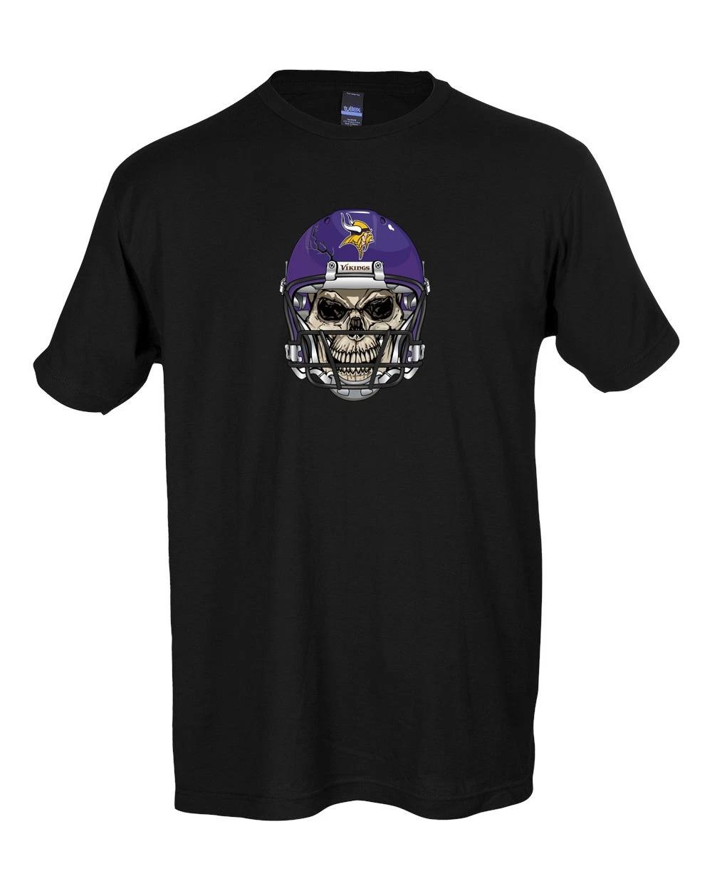 Minnesota Vikings Skull HelmeT-Shirt 6 Sizes!! S-5XL L