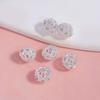 18k Gold-Filled Zirconia Barrel Beads Crystal Bracelet Spacer Jewelry Accessories