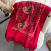 Luxury Thick Warm Shawl Winter Paisley Pashmina Blanket Poncho Stoles Print Cashmere Scarf Women Travel Wraps Bufanda Female