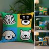 Cartoon Simple Cute Dog Pillow Case Plush Fabric Soft Double Sided Print Home Sofa High Quality Cushion Cover Throw