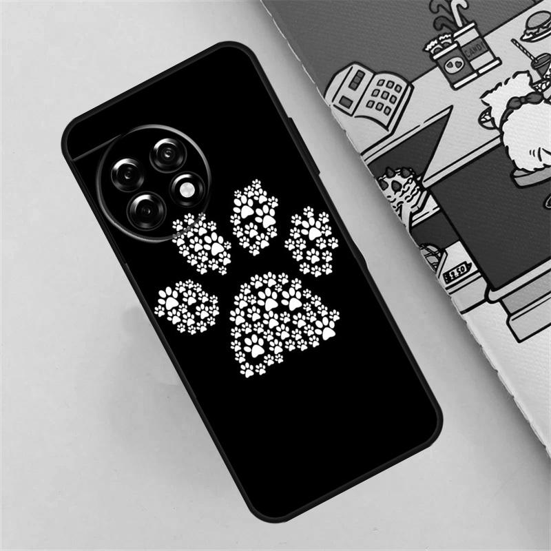 Etui z kolorowym wzorem łapy psa dla OnePlus 11 12 8 9 10 Pro 10R 9R 8T 10T 12R Nord N10 N20 N30 CE 4 3 2 Lite Pokrowiec