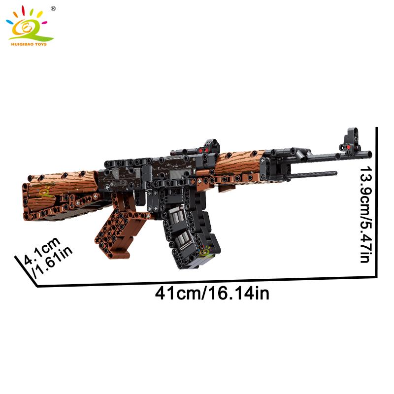 Non-Toxic 98K Ak47 Assault Rifle Model Building Blocks Military Army Weapon Pistol Building Block Imitation Gun Brick Toy For Kid