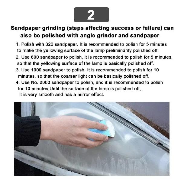 Car Headlight Restoration Liquid Anti-Yellowing Oxidation Repair Kit Long-Lasting UV Protection Polishing Agent