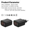 55W USB Type C Charger Quick Charge 3.0 Phone Charge Adapters for IPhone 16 15 Pro Max Xiaomi Samsung Type C Fast Wall Charger