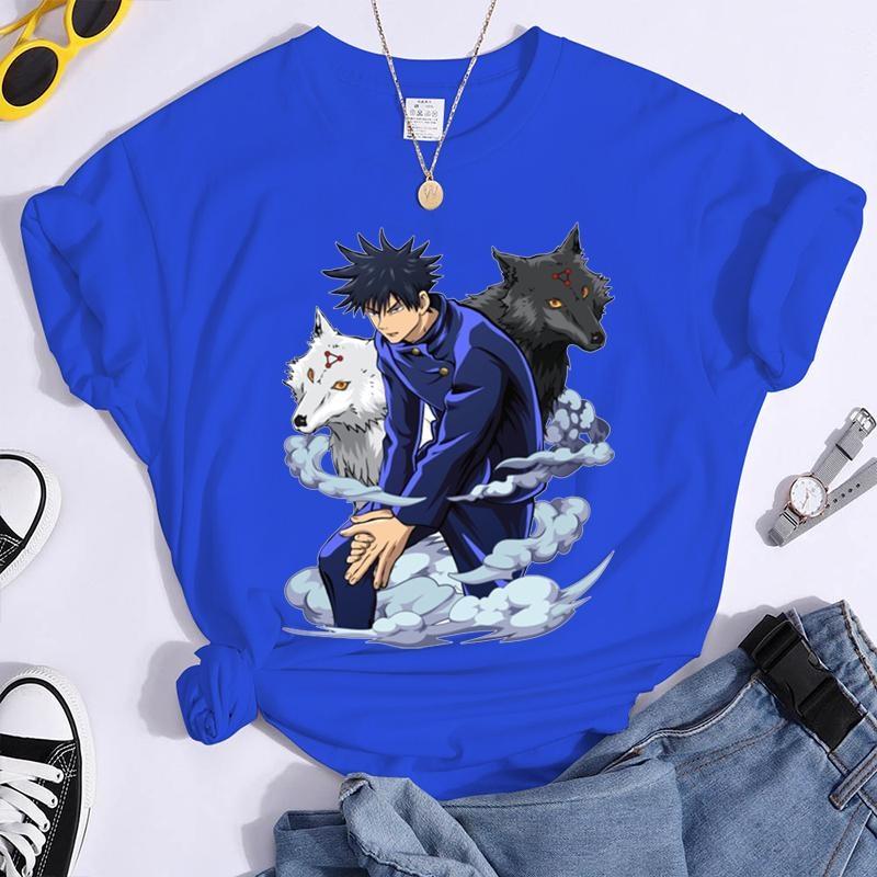 New Fushiguro Megumi T Shirt Fashion Personality Loose Short Sleeve Streetwear Casual Anime Harajuku Tees