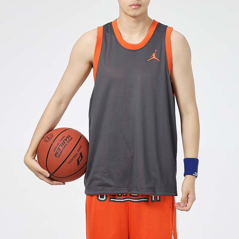 Jordan Basketball Jerseys Men's Orange Moderate Straight Fit DA7235-803