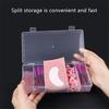 Professional Portable 5 Grids Separated Transparent Arylic  Storage Box Rectangle Eyelashes Extension Tool Storage Box