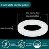 Heat-Resistant Silicone 1-Inch 4/6-Point Sealing Gasket for Water Heaters - Waterproof Rubber Pad
