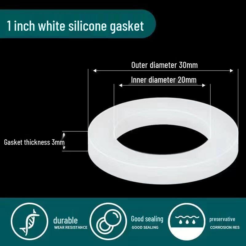 Heat-Resistant Silicone 1-Inch 4/6-Point Sealing Gasket for Water Heaters - Waterproof Rubber Pad