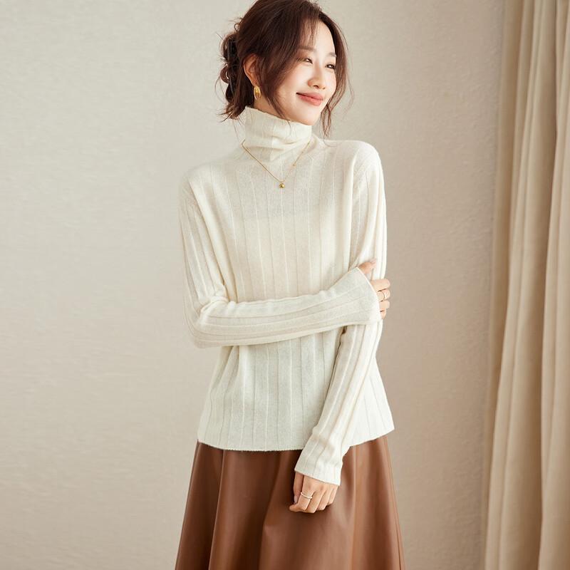 Srcr Women's Cashmere Blend Turtleneck Sweater