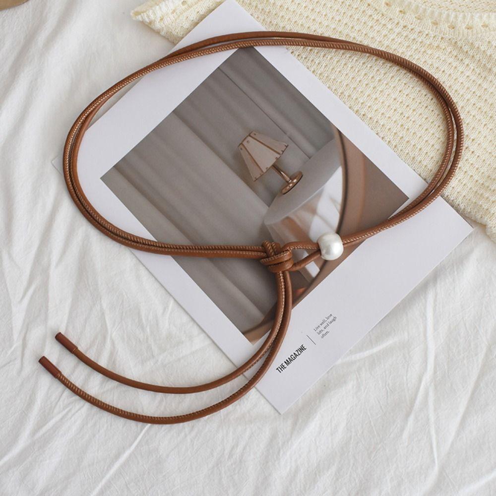 Luxury Waist Rope Designer Dress Jeans Belt High-End Women's Belt  Streetwear