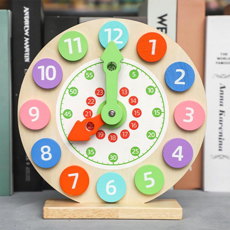 

Wooden Educational Clock Toy for Children - Early Learning Digital Alarm Clock