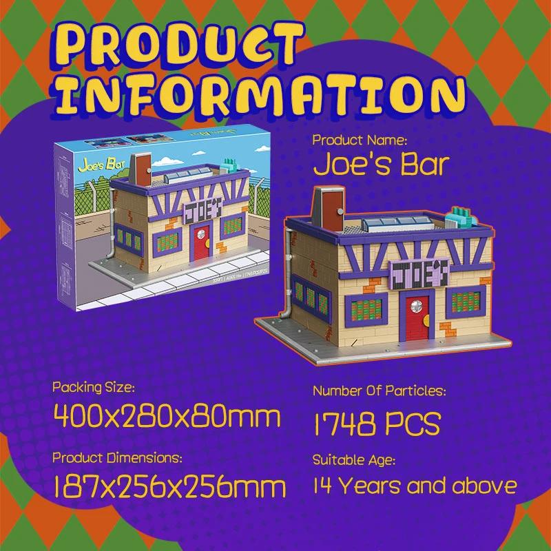 1748PCS Old Joe Bar Bausteine Retro Bar Tanzfläche MOC Modell Steine Desktop Dekoration Dit Spielzeug Für Kinder Weihnachtsgeschenke