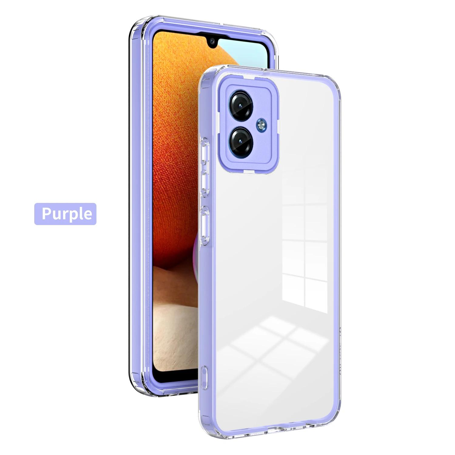

Протиударний чохол на 360 ° для MOTO EDGE 40 EDGE 40PRO EDGE 40NEO MOTOROLA G84 5G Розкішний прозорий чохол 3-в-1 HD MOTO EDGE 40 фіолетовий