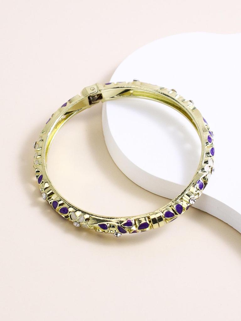 Elegant Retro Cloisonné Bracelet: Palace Style with Drip Oil Finish