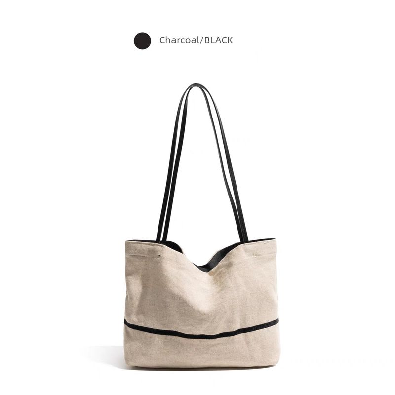 

Beautiful Girl Bag 2025 Heavy New Rain Dew Shoulder Large Capacity Niche Commuter All-Match Casual Tote Bag Flaxen