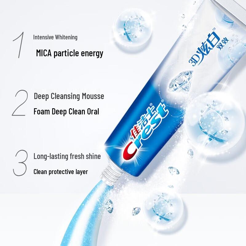 Crest 3D White Dual Action Whitening Toothpaste (3-Pack)