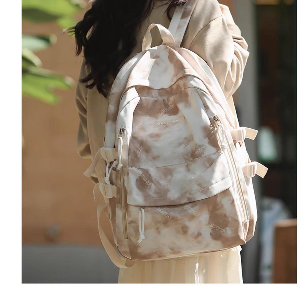 Trendy Tie-Dye Backpack for College and High School Students – Unisex, Fashionable, Large Capacity.