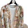Loose Hong Kong style temperament silk scarf printing Japanese casual play wear personalized outer scarf shading cape shawl