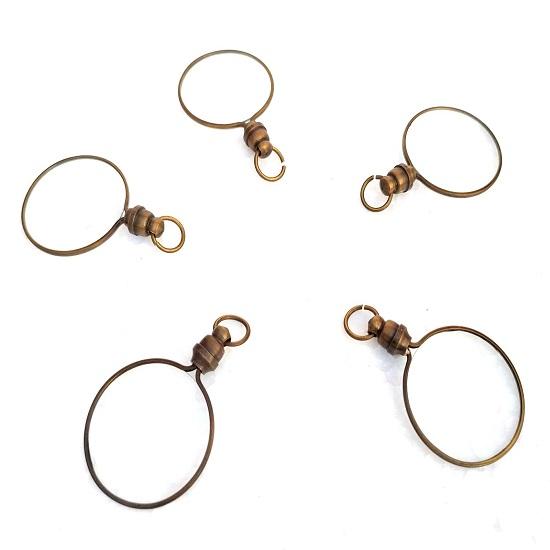 5-dielna hnedá lupa 5,08 cm Malá lupa Ručne vyrobená