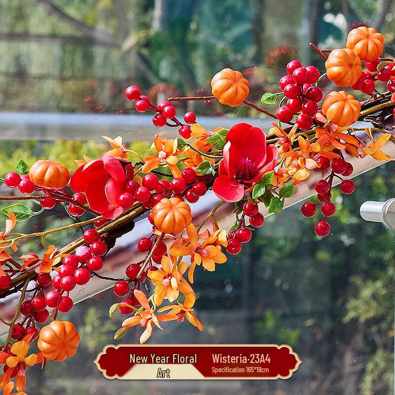 Festive New Year Rattan Garland