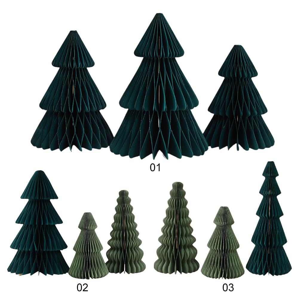 3 Stück Origami Weihnachtsbaumschmuck Mini Weihnachtsbaum Papier Weihnachtsbaum für Weihnachten Winterfest Neujahrsdekoration
