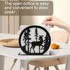 Home LivingRoom Iron Art Standing Tissue Holder Rustic Animal Pattern Party Wedding Dining Table Decor Napkin Stand Storage Rack