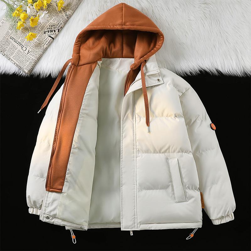 Down Cotton Jacket Men's Winter New Thickened Cotton Jacket Loose Plus Size Padded Jacket Cotton Jacket