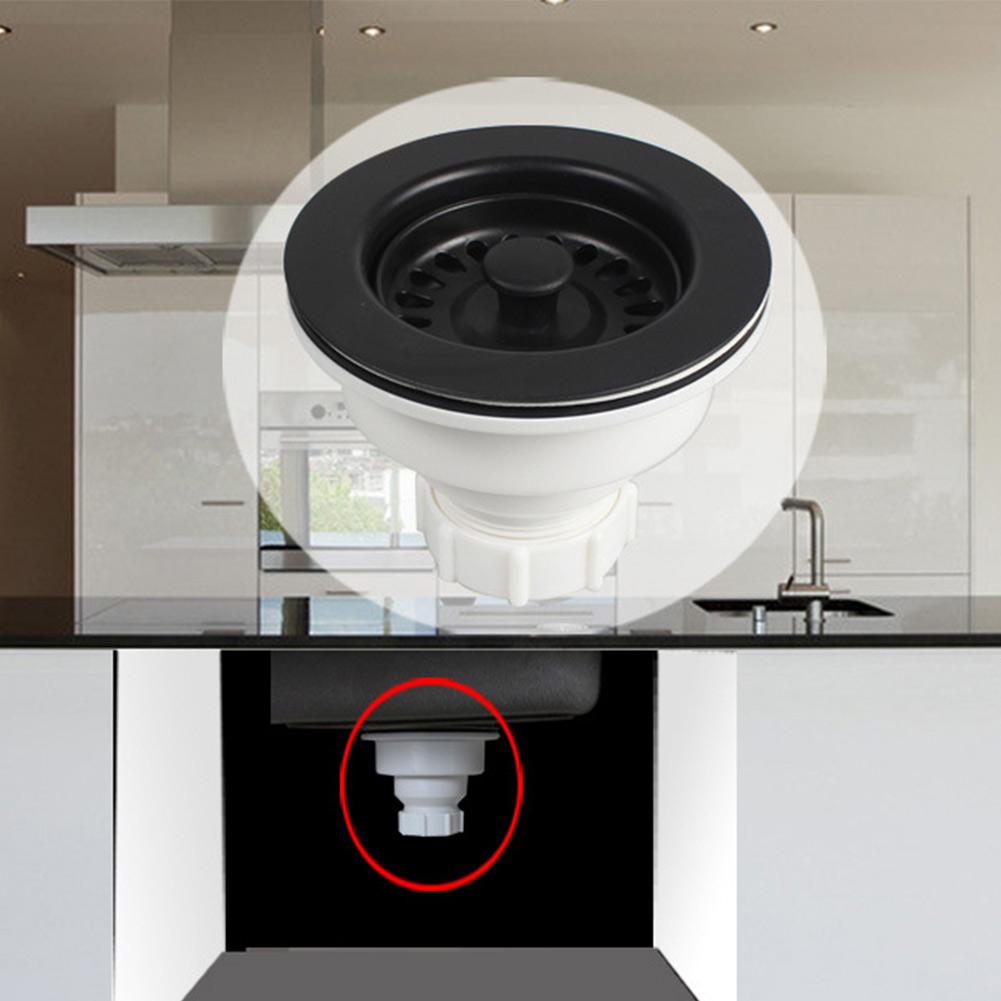 Filtro Per Lavello In Acciaio Inox – Cestello Rimovibile Con Diametro 114 Mm – Adatto Per Scarichi Da 83-90 Mm – Kit Per Cucina