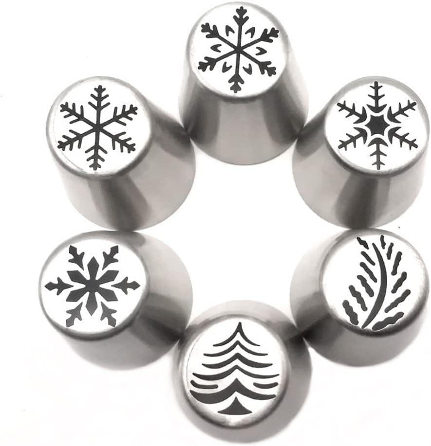 5/6/22 STÜCKE Sahnespritztüllen Kuchen Dekorationswerkzeuge Gebäck Bäckereizubehör Cupcake Zuckerguss Spritztüllen Backformen Weihnachten