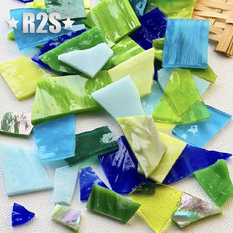 100g Mosaic Tiles Stained Glass Mosaic DIY Handmade Coaster Mosaic Puzzle Making Art Wall Decoration Supplies Mixed Arte