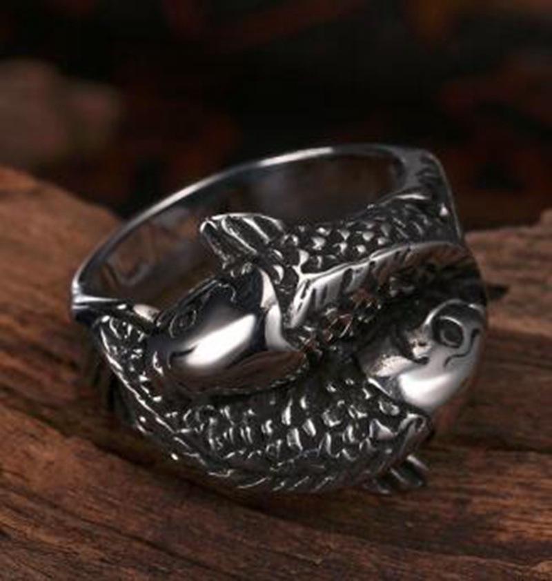 Men's Punk Alloy Pisces Ring Jewelry