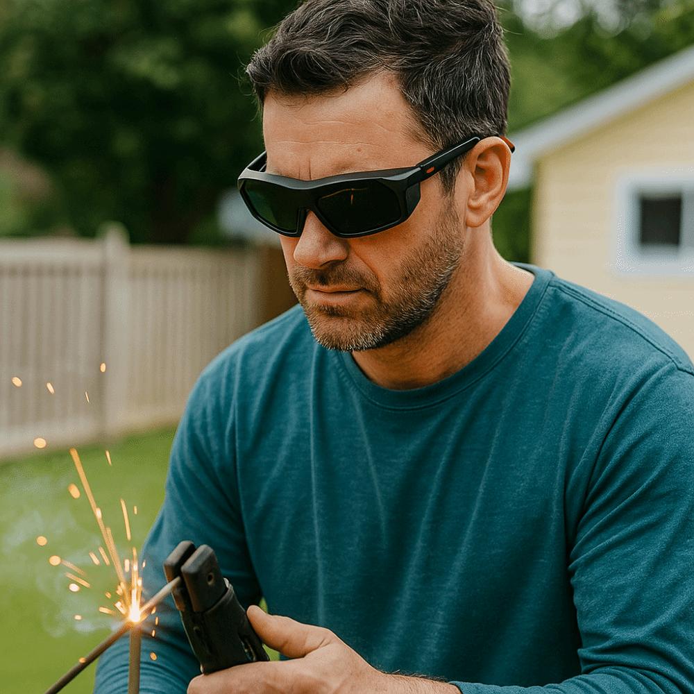 Anti-glare Argon Arc Welding Glasses Solar Powered Welding Goggles  Goggles Tools