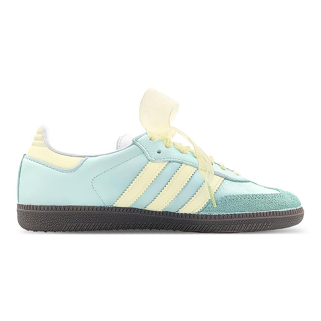 Adidas Originals SAMBA OG Abrasion Resistant Low top Skateboard Shoes Unisex Green Yellow IG1024(Team1311-)