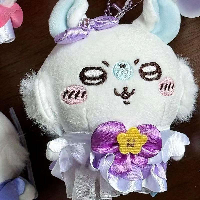 Jiyi Magical Girl Plush Keychains – Hachiware Usagi Momonga Kurimanju – Kawaii Charm Dolls For Gifts Anime Collector
