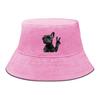 Cool Dog Wear Glasses Print UV Protection Bucket Hat Solid Bucket Hats Man Warm Fisherman Ideal Choice For Hiking Summer Hat